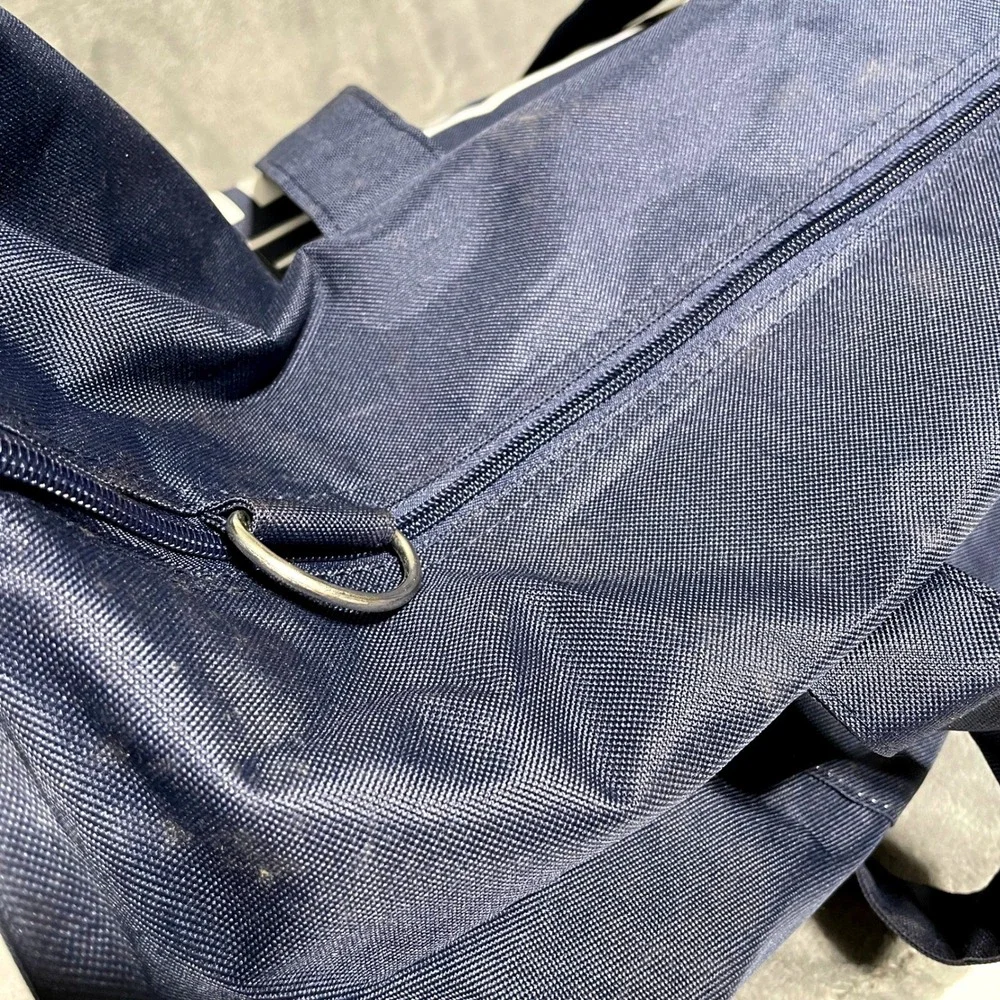 SeaWorld Rescue Duffle Bag Navy Blue Canvas Travel Gym Bag NWT Nautical Coastal